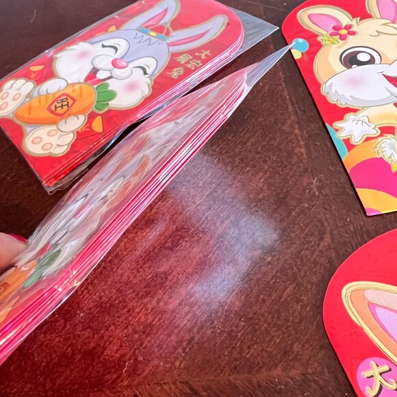 Red Chinese New Year Rabbit-Themed Lucky Money Envelopes 28 lot - Picture 7 of 11